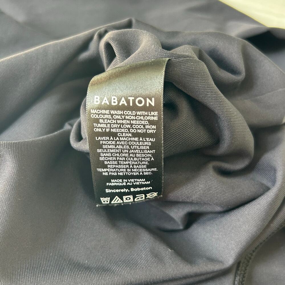 Babaton Aritzia Contour Longsleeve Black Bodysuit Square Neck Classy Size Small - Picture 7 of 8